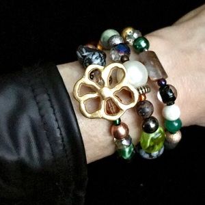 Handmade Bracelet with Vintage and Modern Elements (NB54-5H)